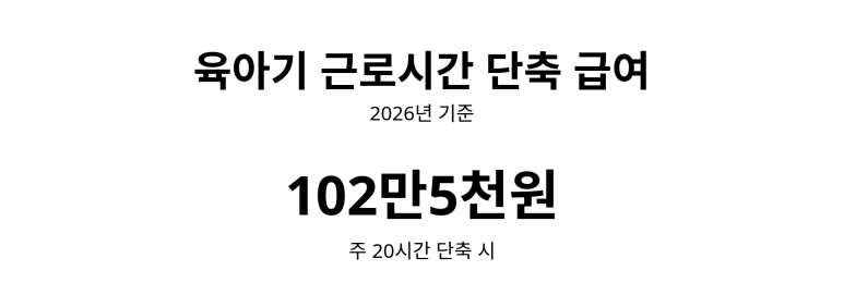 월급 절반인데 실수령은? 육아기 근로시간 단축으로 얼마나 받을 수 있는지 계산해봤습니다